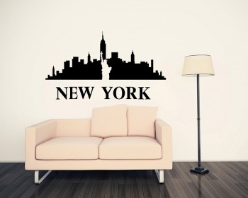 New York City Silhouette  Modern Wall Art Sticker New York City Silhouette  Modern Wall Art Sticker